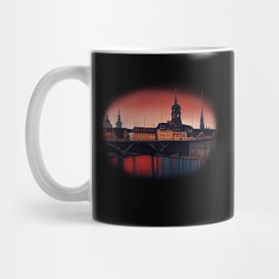 Futuristic Würzburg Alte Mainbridge 2045 Artwork Mug